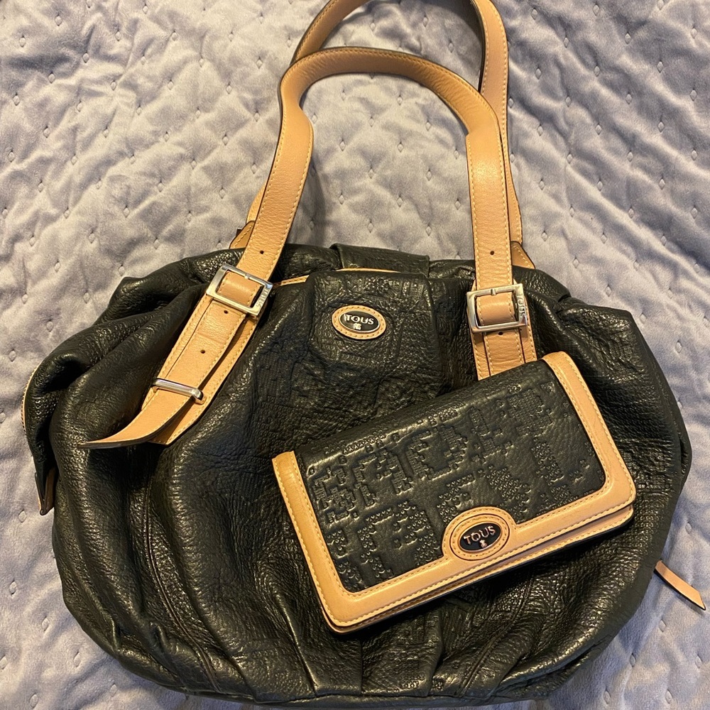 Authentic Tous handbag and matching wallet
